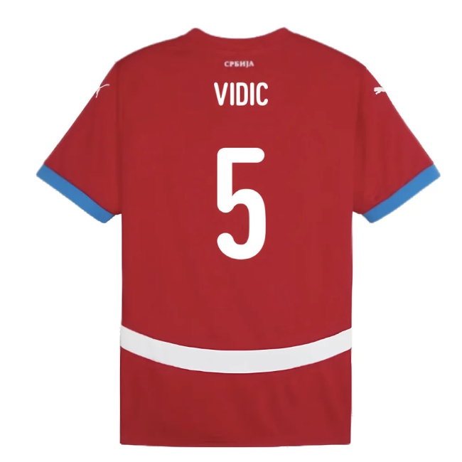 2024-2025 Serbia Home Shirt (Vidic 5) — Buy Now