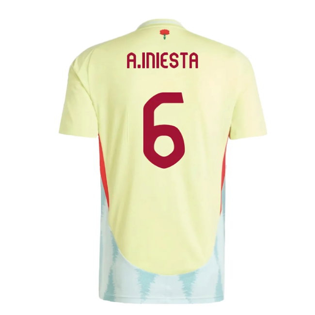 2024-2025 Spain Away Shirt (A.Iniesta 6) — Buy Now