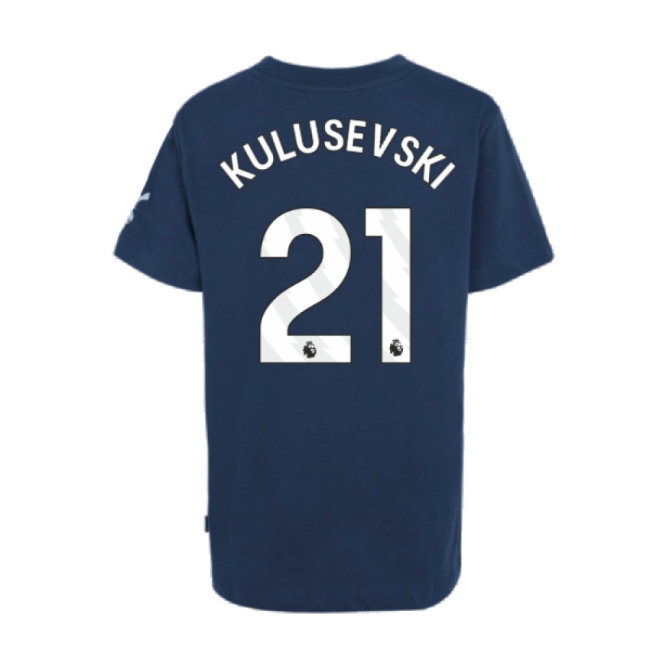 2024-2025 Tottenham Hotspur Just Do It T-Shirt (Navy) - Kids (Kulusevski 21) — Shop Online
