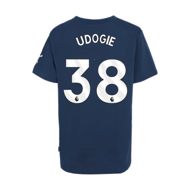 2024-2025 Tottenham Hotspur Just Do It T-Shirt (Navy) - Kids (Udogie 38) — Buy Now