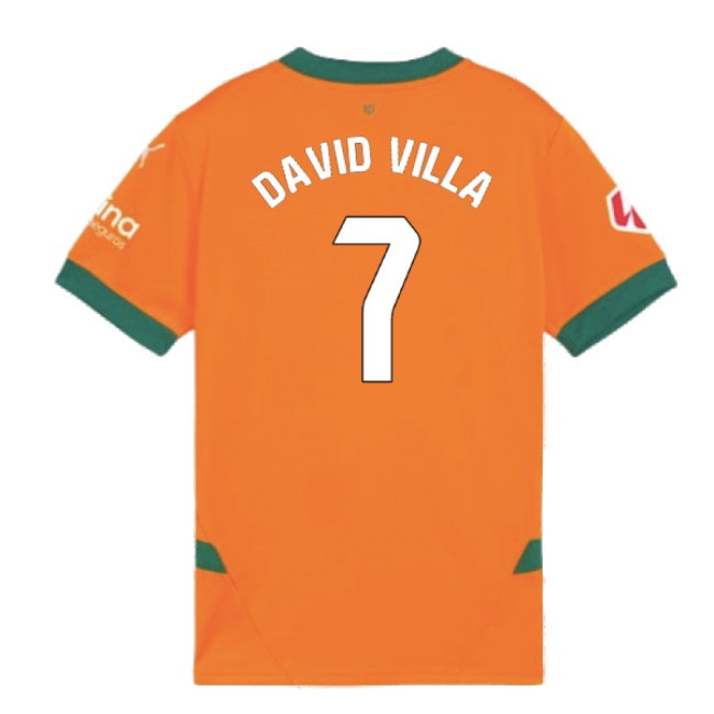 2024-2025 Valencia Third Shirt (David Villa 7) — Shop Now