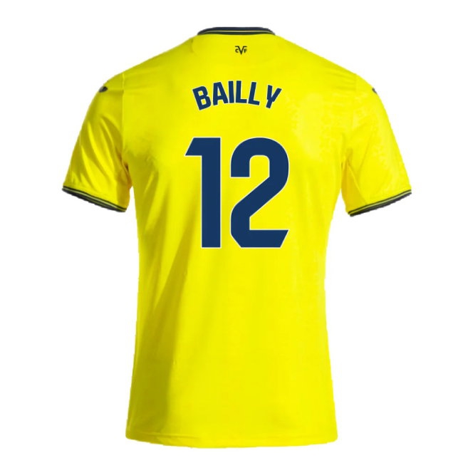 2024-2025 Villarreal Home Shirt (Bailly 12) — Buy Now