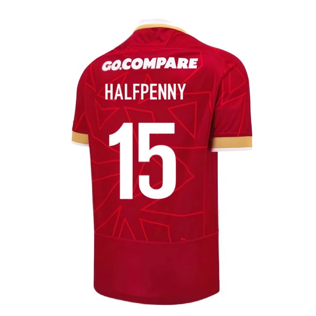 2024-2025 Wales WRU Home Pathway Poly Rugby Shirt (Halfpenny 15) — Buy Online