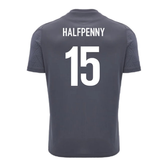 2024-2025 Wales WRU Rugby Training Poly Shirt (Anthracite) - Kids (Halfpenny 15) — Shop Now