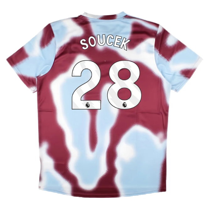 2024-2025 West Ham Warm Up Jersey (New Claret) (Soucek 28) — Buy Online
