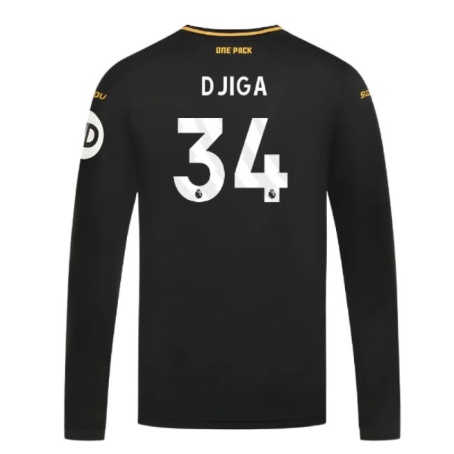 2024-2025 Wolves Long Sleeve Away Shirt (Djiga 34) — Buy Online