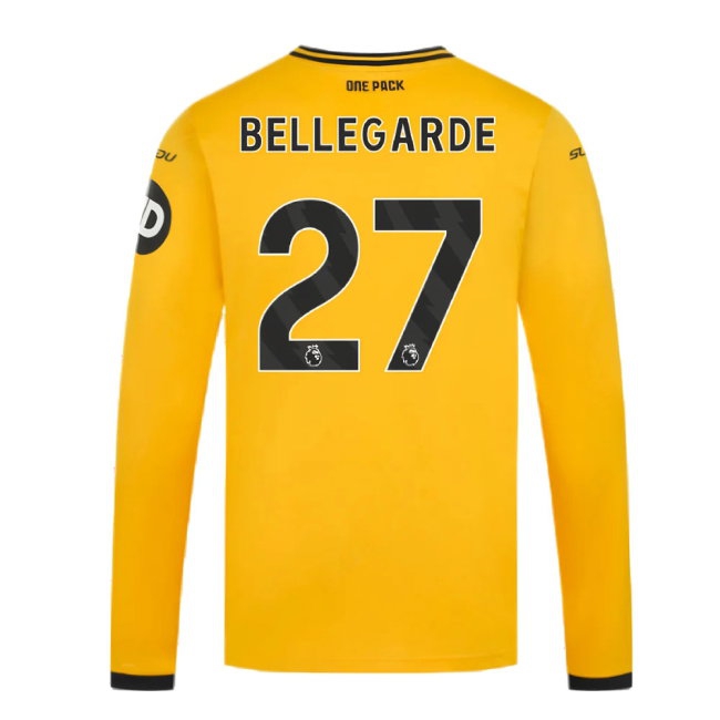 2024-2025 Wolves Long Sleeve Home Shirt (Bellegarde 27) — Shop Now