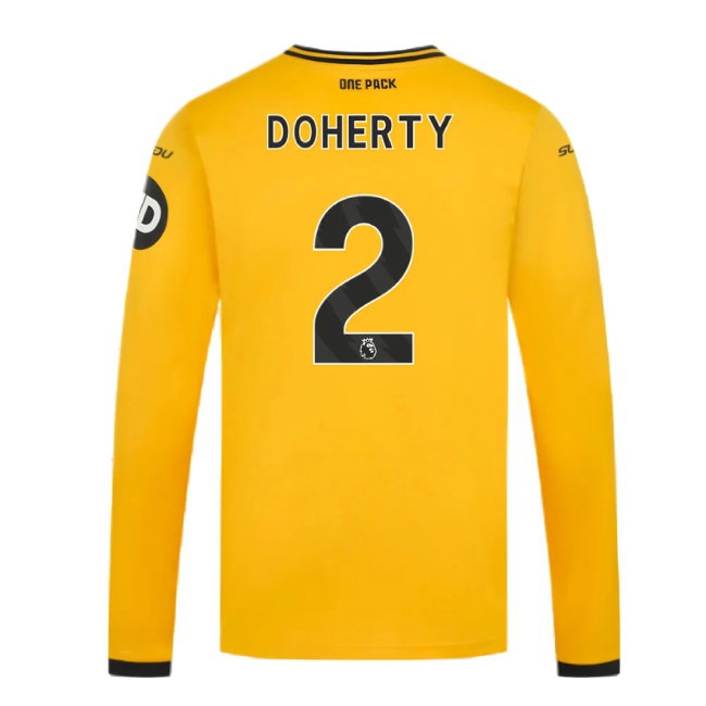 2024-2025 Wolves Long Sleeve Home Shirt (Doherty 2) — Buy Online