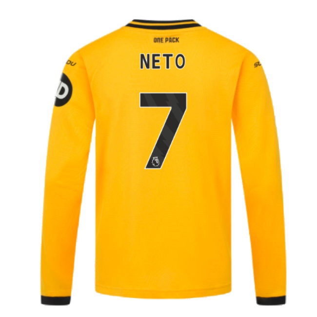2024-2025 Wolves Long Sleeve Home Shirt (Kids) (Neto 7) — Shop Online