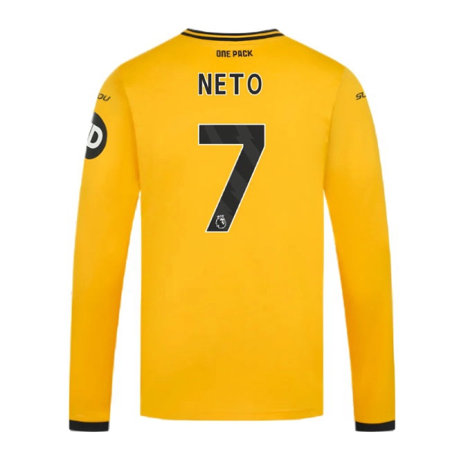 2024-2025 Wolves Long Sleeve Home Shirt (Neto 7) — Shop Now