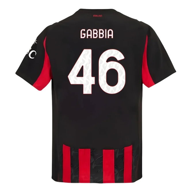 2025-2026 AC Milan Player Version Home Shirt (Gabbia 46) — Buy Now