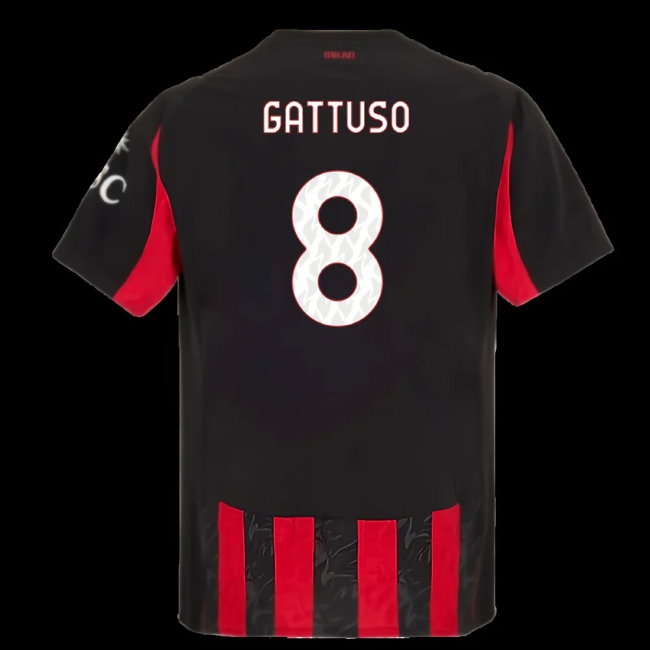 2025-2026 AC Milan Player Version Home Shirt (Gattuso 8) — Shop Now