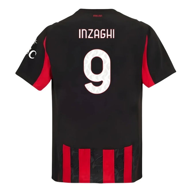 2025-2026 AC Milan Player Version Home Shirt (Inzaghi 9) — Buy Now