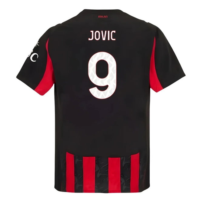 2025-2026 AC Milan Player Version Home Shirt (Jovic 9) — Shop Online