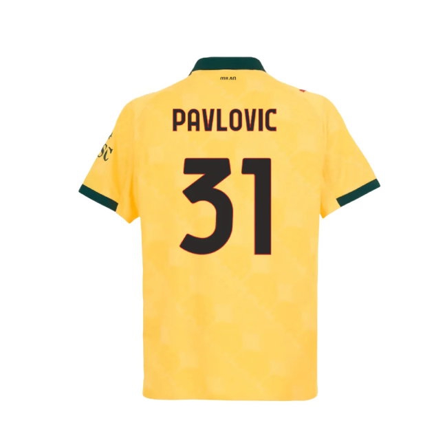 2025-2026 AC Milan Player Version Third Shirt (Pavlovic 31) — Buy Now