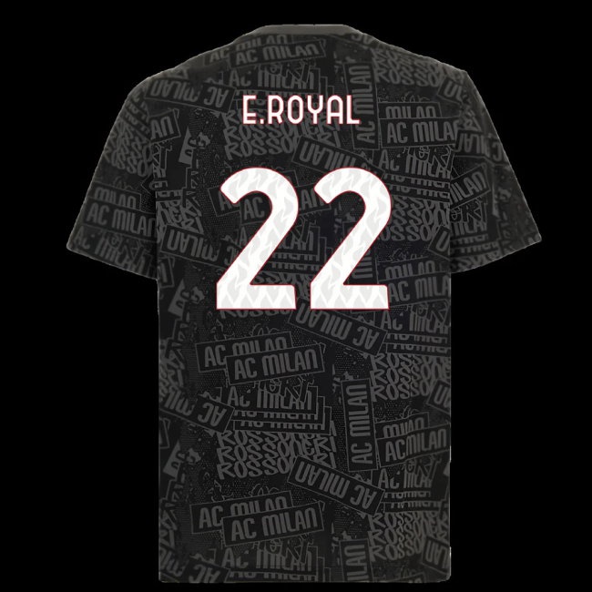 2025-2026 AC Milan ftblCulture Tee AOP (Black) (E.Royal 22) — Shop Now