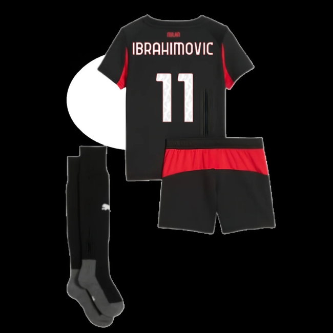 2025-2026 AC Milan Home Mini Kit (Ibrahimovic 11) — Buy Now