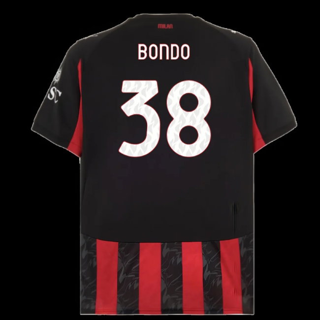 2025-2026 AC Milan Home Shirt (Bondo 38) — Buy Online