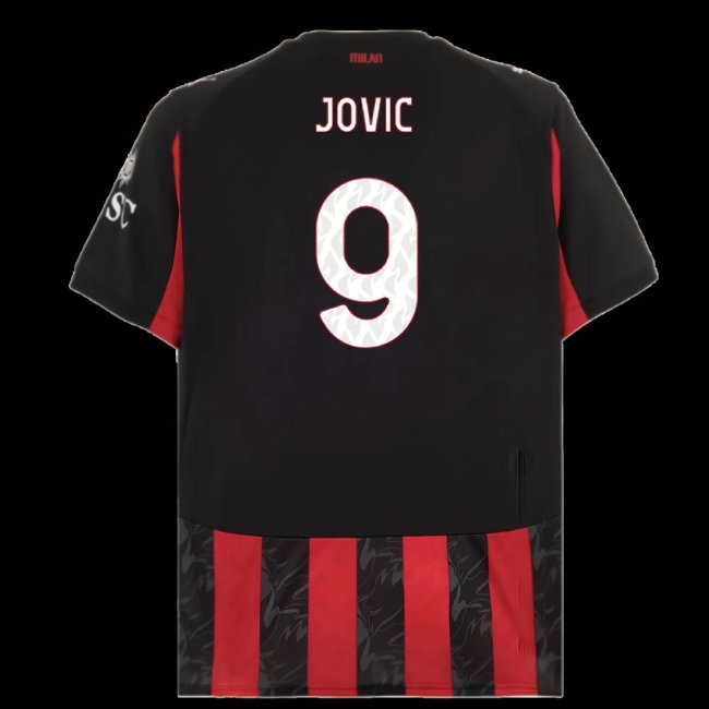 2025-2026 AC Milan Home Shirt (Jovic 9) — Shop Now