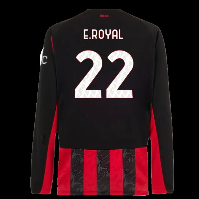 2025-2026 AC Milan Long Sleeve Home Shirt (E.Royal 22) — Shop Now
