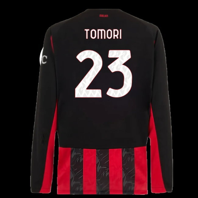 2025-2026 AC Milan Long Sleeve Home Shirt (Tomori 23) — Shop Online