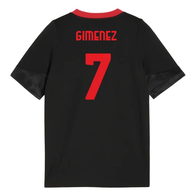 2025-2026 AC Milan Training Jersey (Black) - Kids (Gimenez 7) — Shop Now
