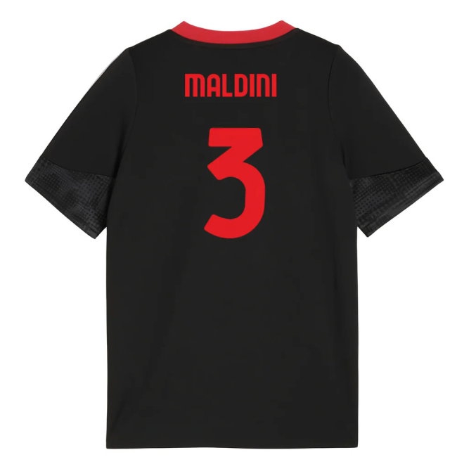 2025-2026 AC Milan Training Jersey (Black) - Kids (Maldini 3) — Shop Online
