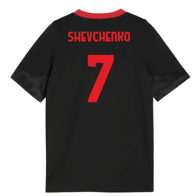 2025-2026 AC Milan Training Jersey (Black) - Kids (Shevchenko 7) — Buy Now