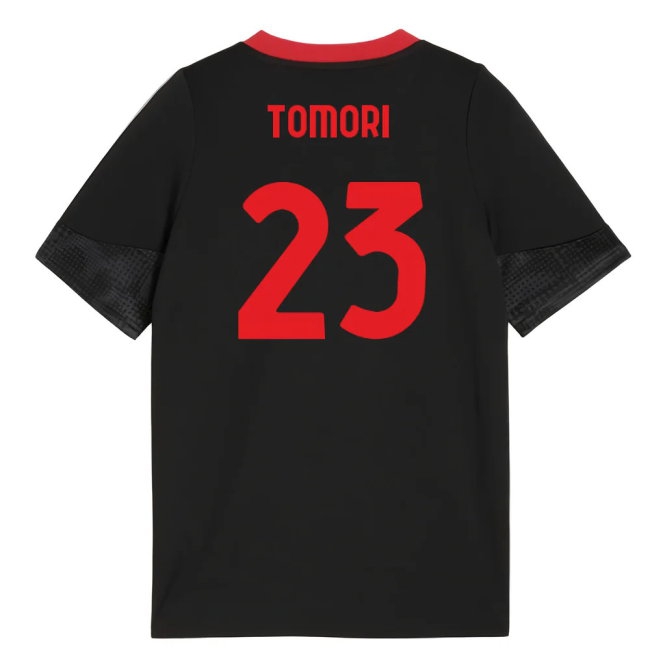 2025-2026 AC Milan Training Jersey (Black) - Kids (Tomori 23) — Buy Now
