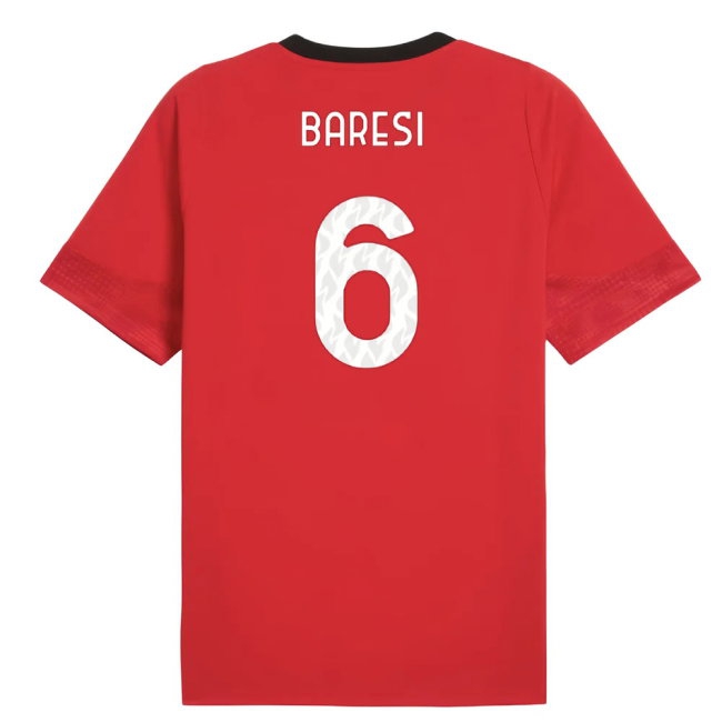2025-2026 AC Milan Training Jersey (Red) (Baresi 6) — Shop Now