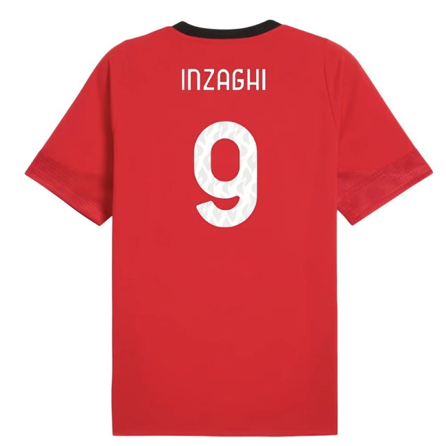 2025-2026 AC Milan Training Jersey (Red) (Inzaghi 9) — Buy Now