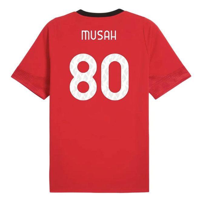 2025-2026 AC Milan Training Jersey (Red) (Musah 80) — Buy Now