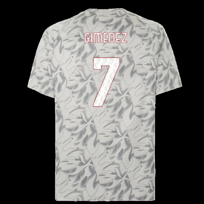 2025-2026 AC Milan Warm Up Jersey (Smokey Gray) (Gimenez 7) — Buy Now