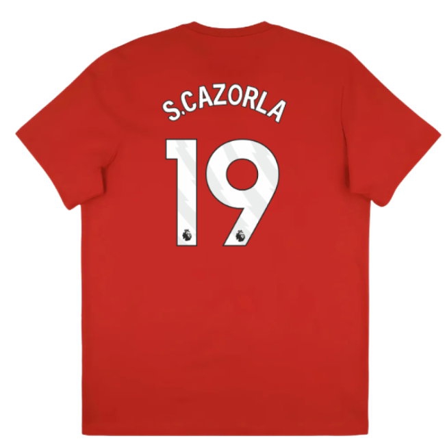 2025-2026 Arsenal Season Graphic Tee (Scarlet) (S.Cazorla 19) — Buy Online