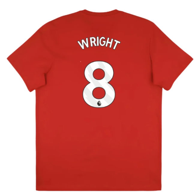 2025-2026 Arsenal Season Graphic Tee (Scarlet) (Wright 8) — Shop Online