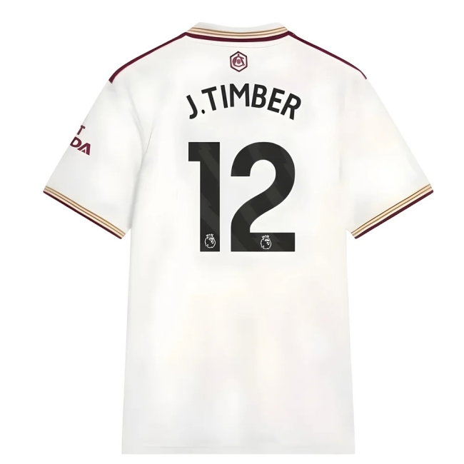 2025-2026 Arsenal Third Shirt (J.Timber 12) — Shop Online