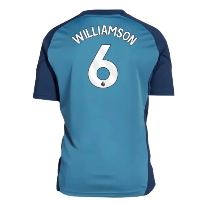 2025-2026 Arsenal Training Shirt (Blanch Blue) - Kids (Williamson 6) — Buy Now