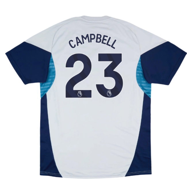 2025-2026 Arsenal Training Shirt (Grey Two) (Campbell 23) — Shop Now