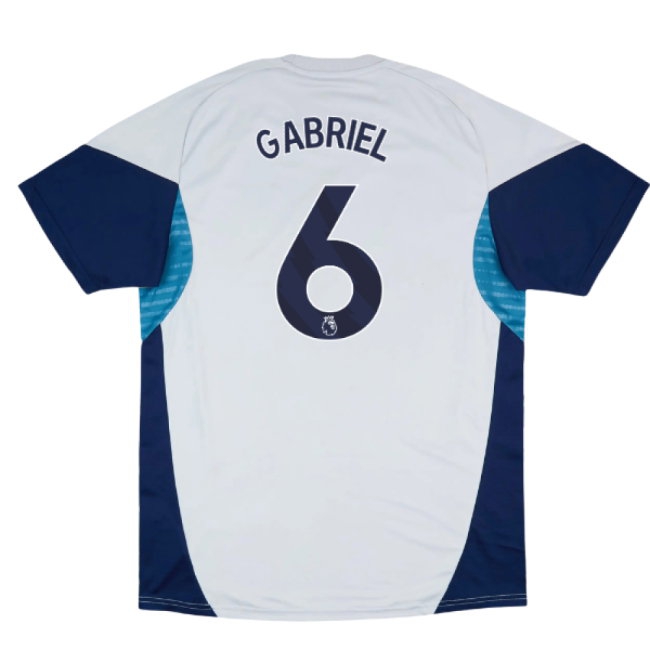 2025-2026 Arsenal Training Shirt (Grey Two) (Gabriel 6) — Shop Now