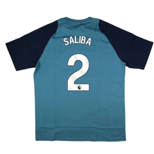 2025-2026 Arsenal Training Tee (Blanch Blue) (Saliba 2) — Buy Online