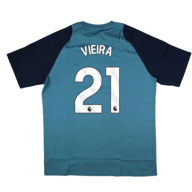 2025-2026 Arsenal Training Tee (Blanch Blue) (Vieira 21) — Shop Now