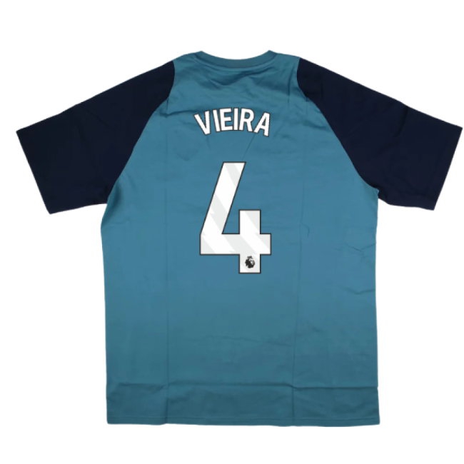 2025-2026 Arsenal Training Tee (Blanch Blue) (Vieira 4) — Buy Now