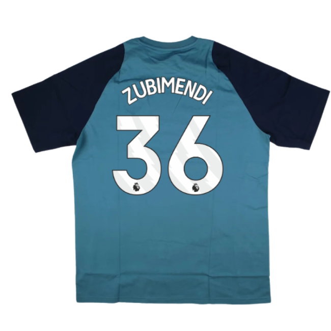 2025-2026 Arsenal Training Tee (Blanch Blue) (Zubimendi 36) — Buy Now