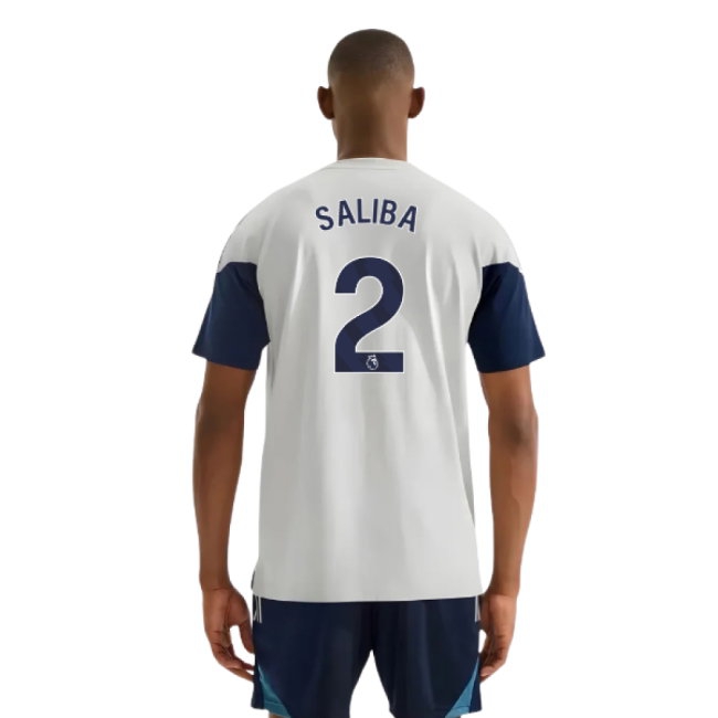 2025-2026 Arsenal Training Tee (Grey) (Saliba 2) — Shop Online