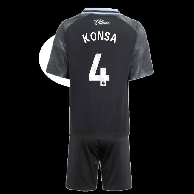 2025-2026 Aston Villa Away Mini Kit (Konsa 4) — Buy Now