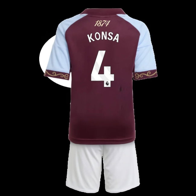 2025-2026 Aston Villa Home Mini Kit (Konsa 4) — Shop Online