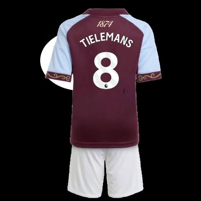 2025-2026 Aston Villa Home Mini Kit (Tielemans 8) — Buy Online
