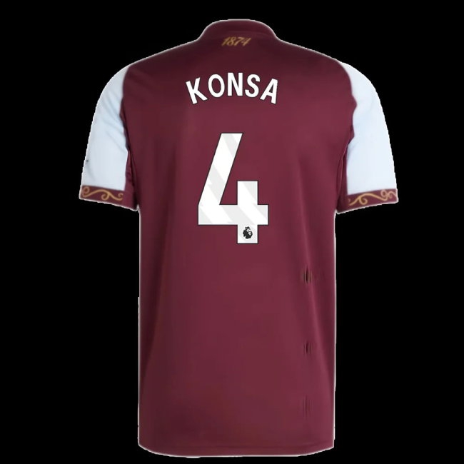 2025-2026 Aston Villa Home Shirt (Konsa 4) — Buy Online