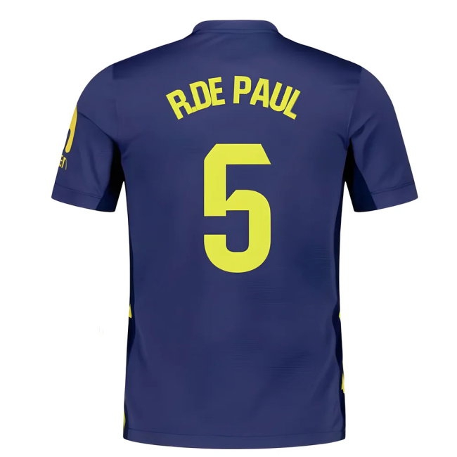 2025-2026 Atletico Madrid Away Shirt (R.De Paul 5) — Shop Now