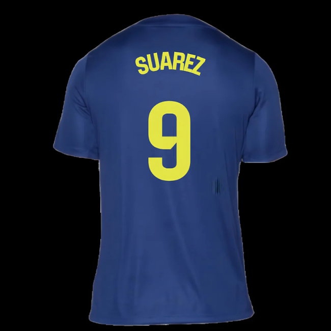 2025-2026 Atletico Madrid Pre-Match Shirt (Blue-Yellow) (Suarez 9) — Buy Now